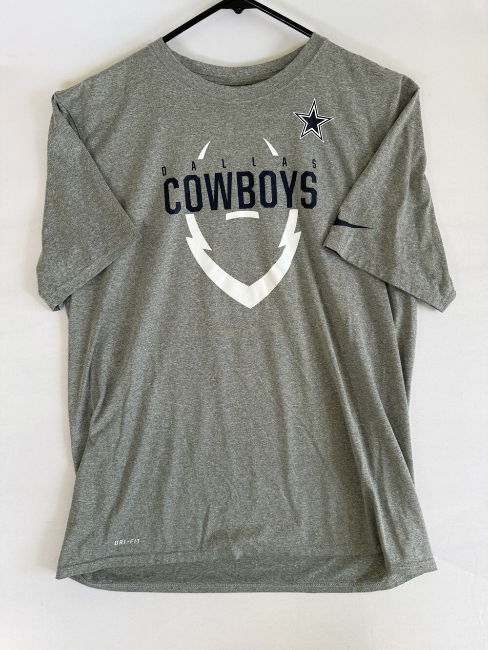 Nike Dallas Cowboys Dri-Fit Tee Gray NFL Men’s XL A105